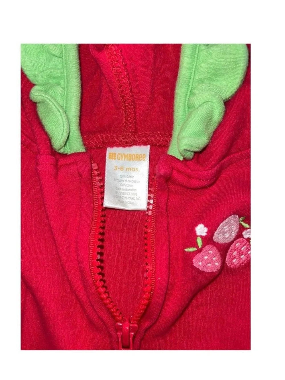 Gymboree Baby Girl Strawberry Hooded Sweatshirt